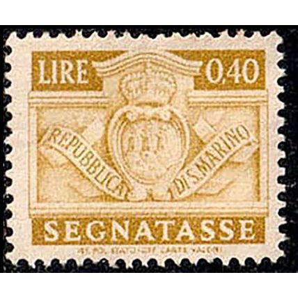 San Marino 1945 Postage Due Coat of Arms 0.40L MNG Stamp SEGNATASSE