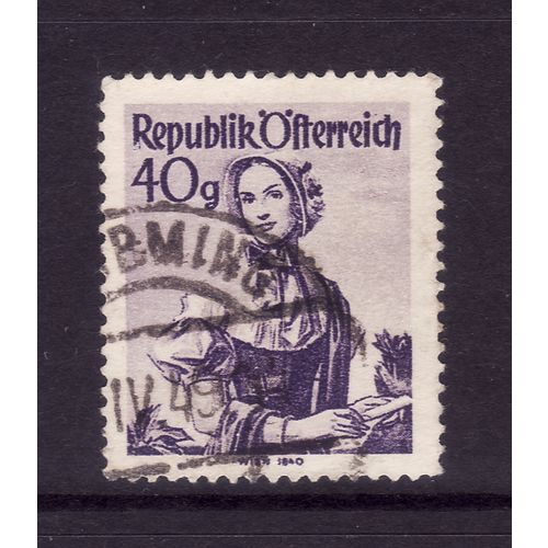 AUSTRIA 1948 PROVINCIAL COSTUMES 40G VIOLET WIEN 1840 SG 1116 FINE USED#