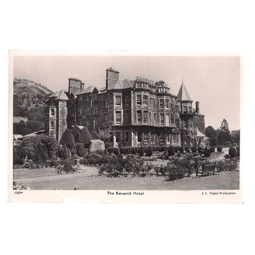 THE KESWICK HOTEL, CUMBRIA unused vintage postcard.by J. L. Topaz of Penrith =