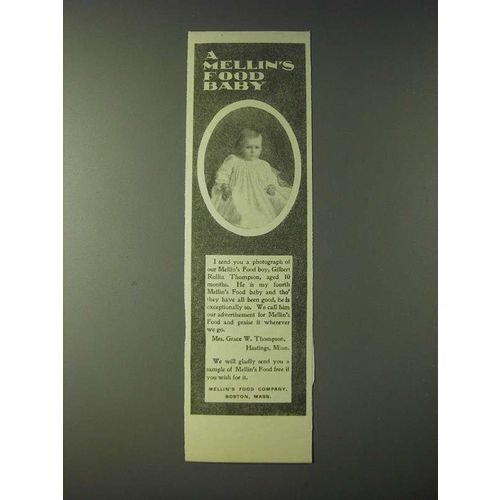 1900 Mellin's Food Ad - A Mellin's Food Baby