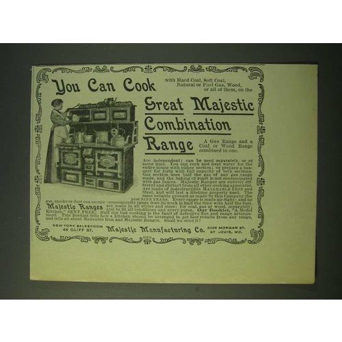 1900 Majestic Manufacturing Co. Ad - You can cook great Majestic Combination