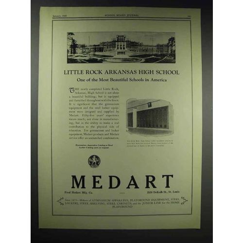 1929 Medart Lockers Ad - Little Rock Arkansas High