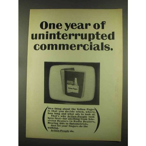 1965 Yellow Pages Ad - Uninterrupted Commercials