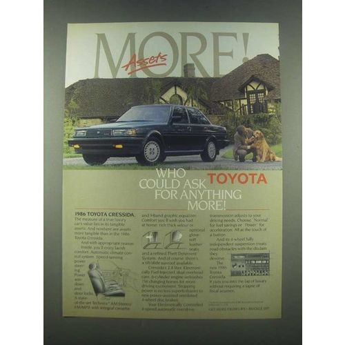 1986 Toyota Cressida Ad - More Assets