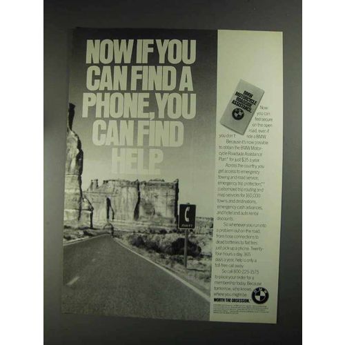1991 BMW Motorcycles Ad - If You Can Find a Phone