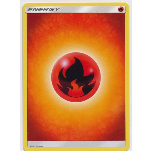 Pokemon Sun & Moon Guardians Rising Fire Energy Card
