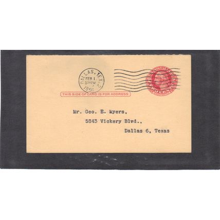 Used UY13m 2c George Washington (Typed Address) CV03683