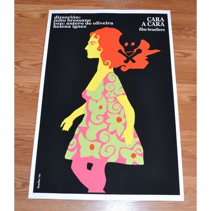 24x36" Movie Poster 4 film Brazil Face to Face.Flower girl.Bressane art.LAST 1