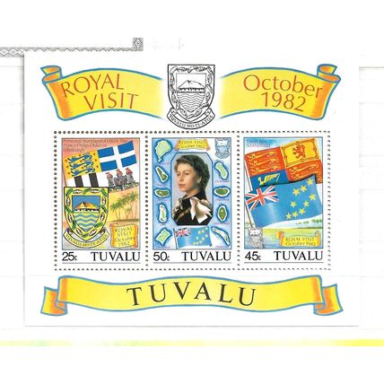 Tuvalu.1982 Royal Visit Mini Sheet.Mounted Mint.March22