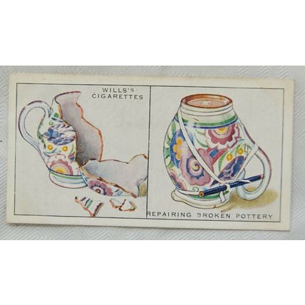 1936 Wills Household Hints 37 Repairing Broken Pottery