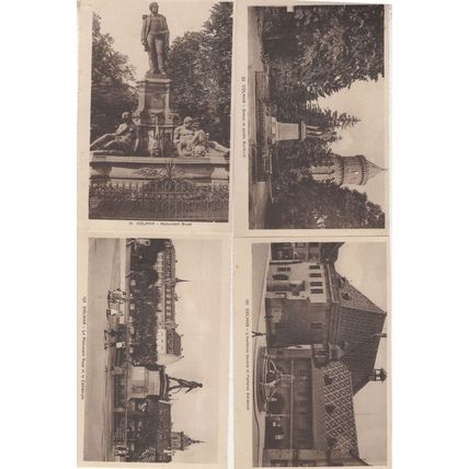 Colmar Statue Monument 4x Antique French Postcard s