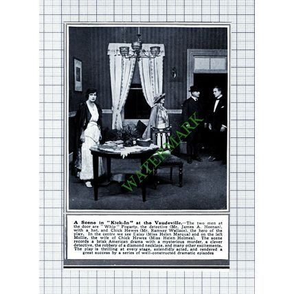 Vaudeville Theatre James Heenan Ramsay Wallace Helen Marqua Holmes 1915 Cutting