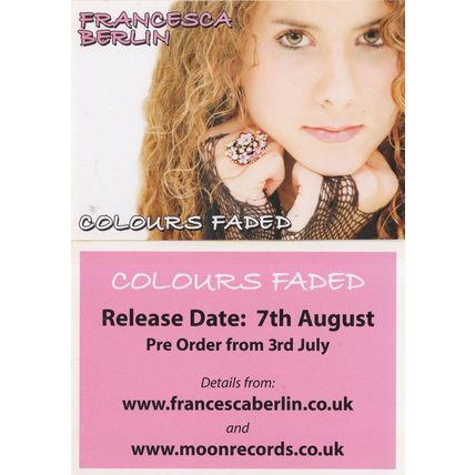 Colours Faded Francesca Berlin CD Launch Advertising Postcard