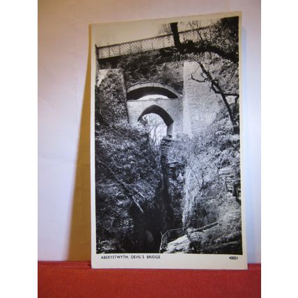 DEVIL'S BRIDGE ABERYSTWYTH used postcard RP 1958 pm =