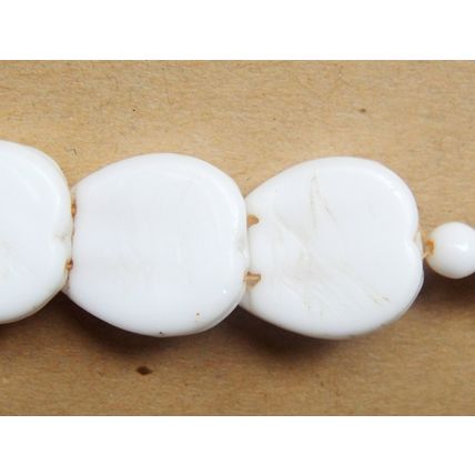 1960’s 70’s West German Vintage White Glass Leaf Necklace. Stunning Tanned Skin?