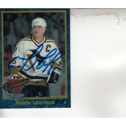 MARIO LEMIEUX 1994 AUTOGRAPHED PITTSBURGH PENGUINS HOF STANLEY CUP CHAMPION CTR