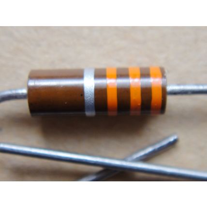 Dubilier Carbon Resistors. 33KΩ ¼ Watt, 10% x7. New Old Stock. 1960’s 70’s Amp