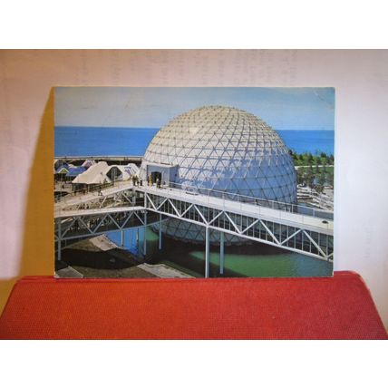 CINESPHERE, ONTARIO PLACE, TORONTO, CANADA used vintage postcard 1972 pm =
