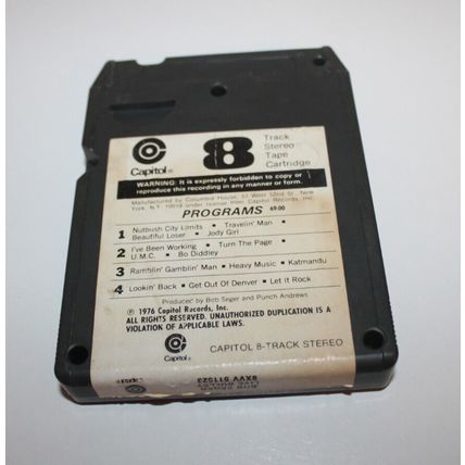 Classic Rock 8 Track Tape Bob Seger and Silver Bullet Band Live Beautiful Loser