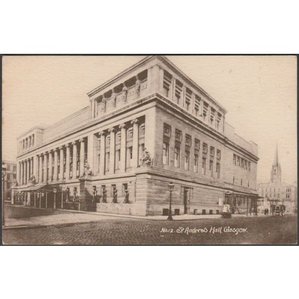 St Andrew's Hall, Glasgow, 1917 - Philco Postcard