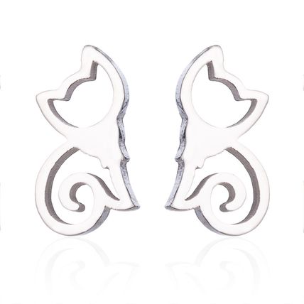 Titanium Steel Stud Earrings Ladies, Hypoallergenic Miniature Animal