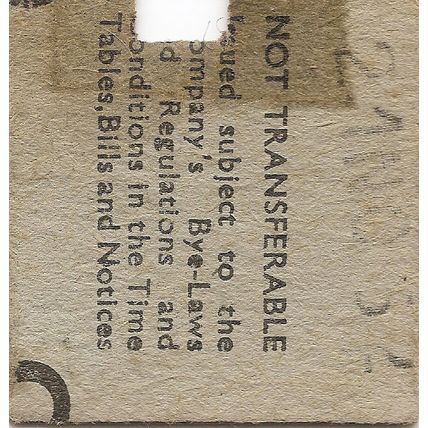Liverpool Overhead Railway Edmondson Ticket - Herculaneum to Seaforth Sands