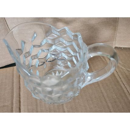 Vintage Glass Creamer Gravy Syrup Pitcher 4 Inches Tall with Handle