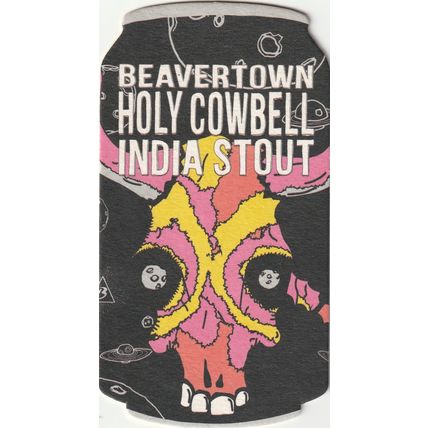 BEER MAT - BEAVERTOWN BREWERY - HOLY COWBELL STOUT - (Cat No 026) - (2015)
