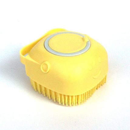 Silicone Dog Bath Massage Brush | Pet Grooming & Shampoo Dispenser