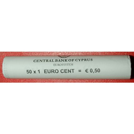 Ⰶ GREECE (2010-2024): CYPRUS ★ 1 EURO CENT 2011 UNC ROLL! ★LOW START★NO RESERVE