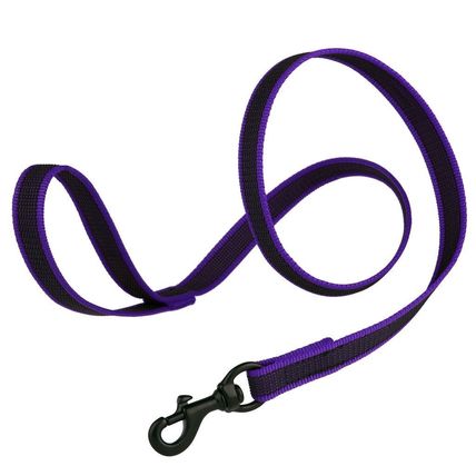 Rubber Infused Nylon Leash W3/4" x L 6' Purple
