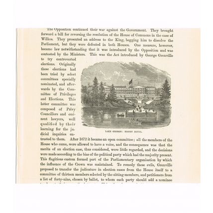 LAKE GEORGE, HENRY HOTEL, USA, Book Illustration (Print), c1870
