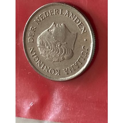 Umlaufmünze Niederlande 25 Cent 1977