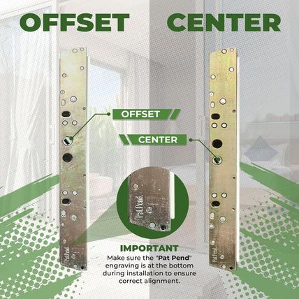 10" Sliding Patio Glass Door Dual Point Mortise Lock Replacement with Faceplate