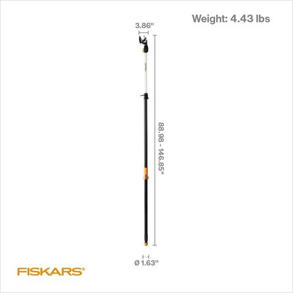 Fiskars 2-In-1 Extendable Tree Pruner and Pole Saw (Extends 7.9 - 12 Feet) with