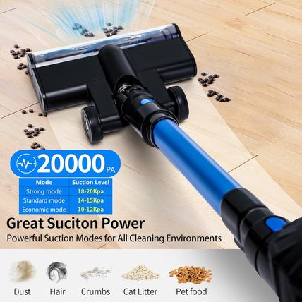 Cordless Vacuum Cleaner, Powerful Suction Stick Vacuum Cordless Rechargeable wit