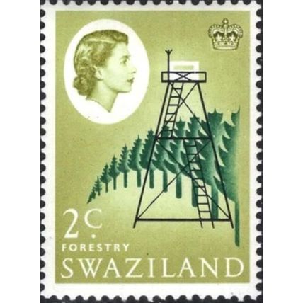 Swaziland QEII 1962 2c Deep Bluish green Yellow olive black Mint MM SG 92 stamp