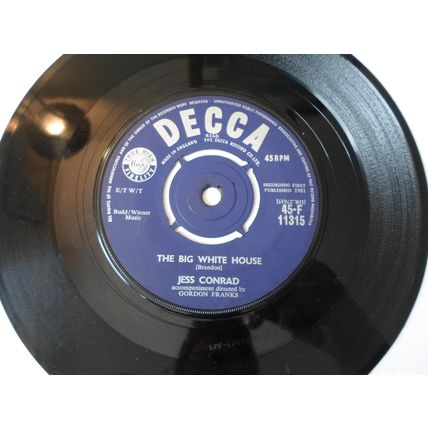 7" 1961.JESS CONRAD .MYSTERY GIRL. DECCA F 11315.BIG WHITE HOUSE.VERY GOOD PLUS
