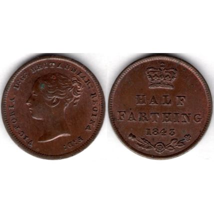 Great Britain. Victoria. Half Farthing 1843. dy20935