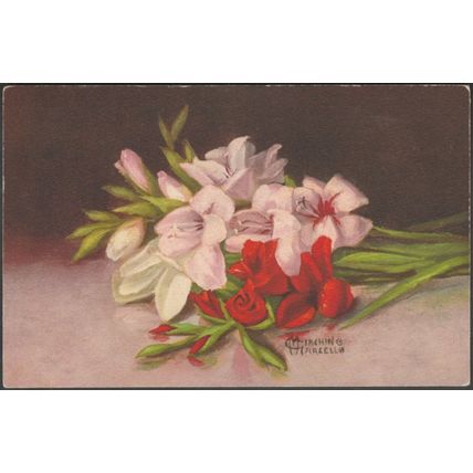Marcello Giachino - Still Life with Flowers, 1931 - Stehli Frères Postcard