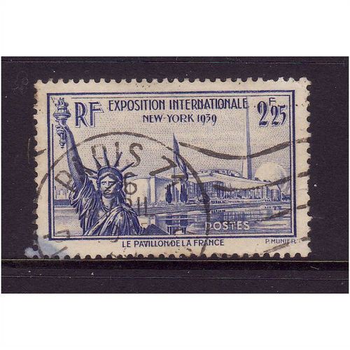 FRANCE 1939 2F 25 NEW YORK WORLD FAIR SG 638 FINE USED