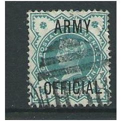 official stamps army official sgo42 1/2d blue green used a