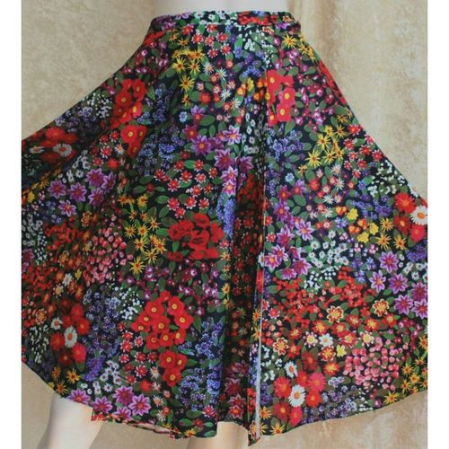 Vintage 1970 Hand Made Wrapover Skirt Size 12 14 16 Rare