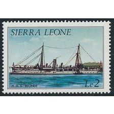 Sierra Leone 1984 Shipping Le.2 HMS Blonde Unmounted Mint NHM SG 831A stamp boat