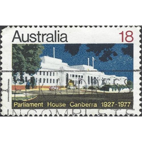AUSTRALIA, Parliament House Canberra, blue 1977, 18c, #4