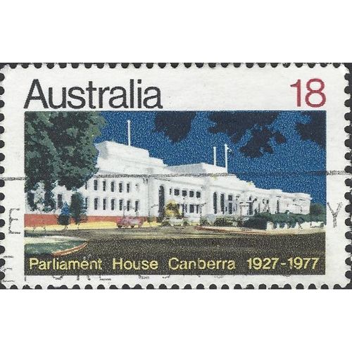 AUSTRALIA, Parliament House Canberra, blue 1977, 18c, #2