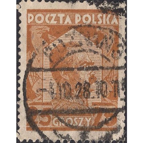 POLAND, Jozef Pilsudski, brown 1928, 25 Gr