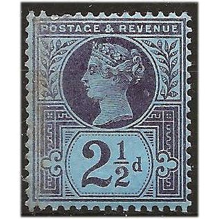 1887 SG201 2 1/2d Purple/Blue (gum crease) Unmounted Mint . .. .