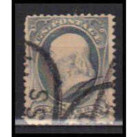 Used 206 1c Benjamin Franklin Barely Clears RA0370