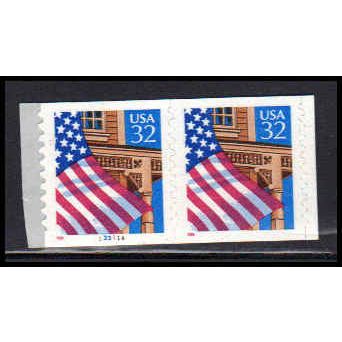 2915A 32c U.S. Flag Over Porch Very Fine MNH CNP Left 13311A P/UL PA1793